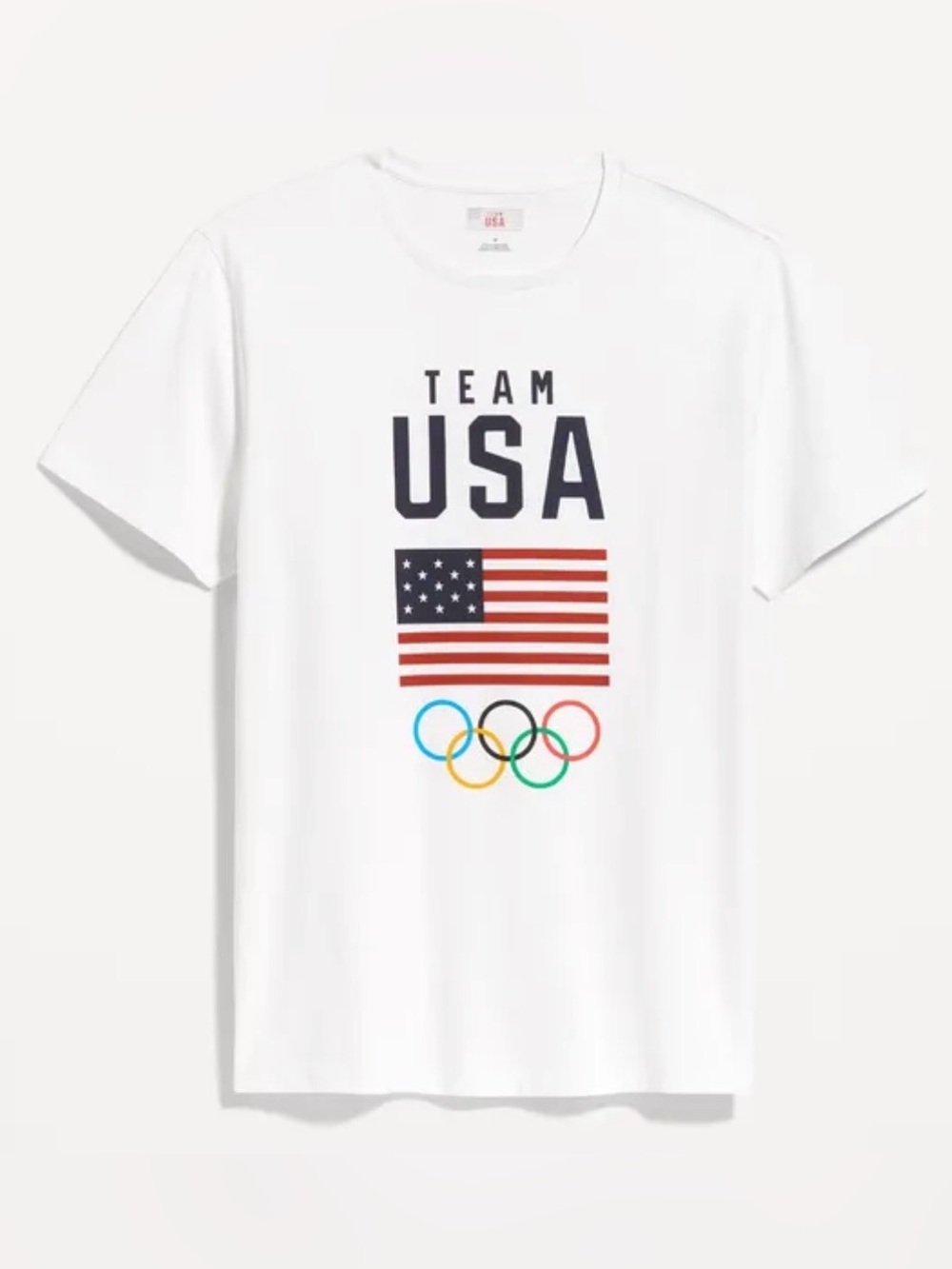 Team USA Olympic Flag Graphic Tee - White Adult Size Medium